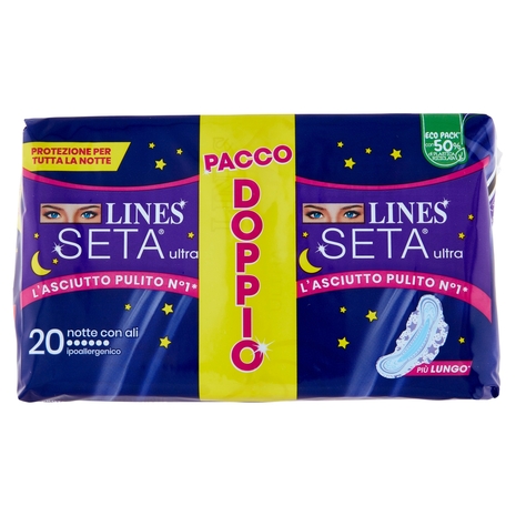 Lines Seta ultra notte con ali 20 pz